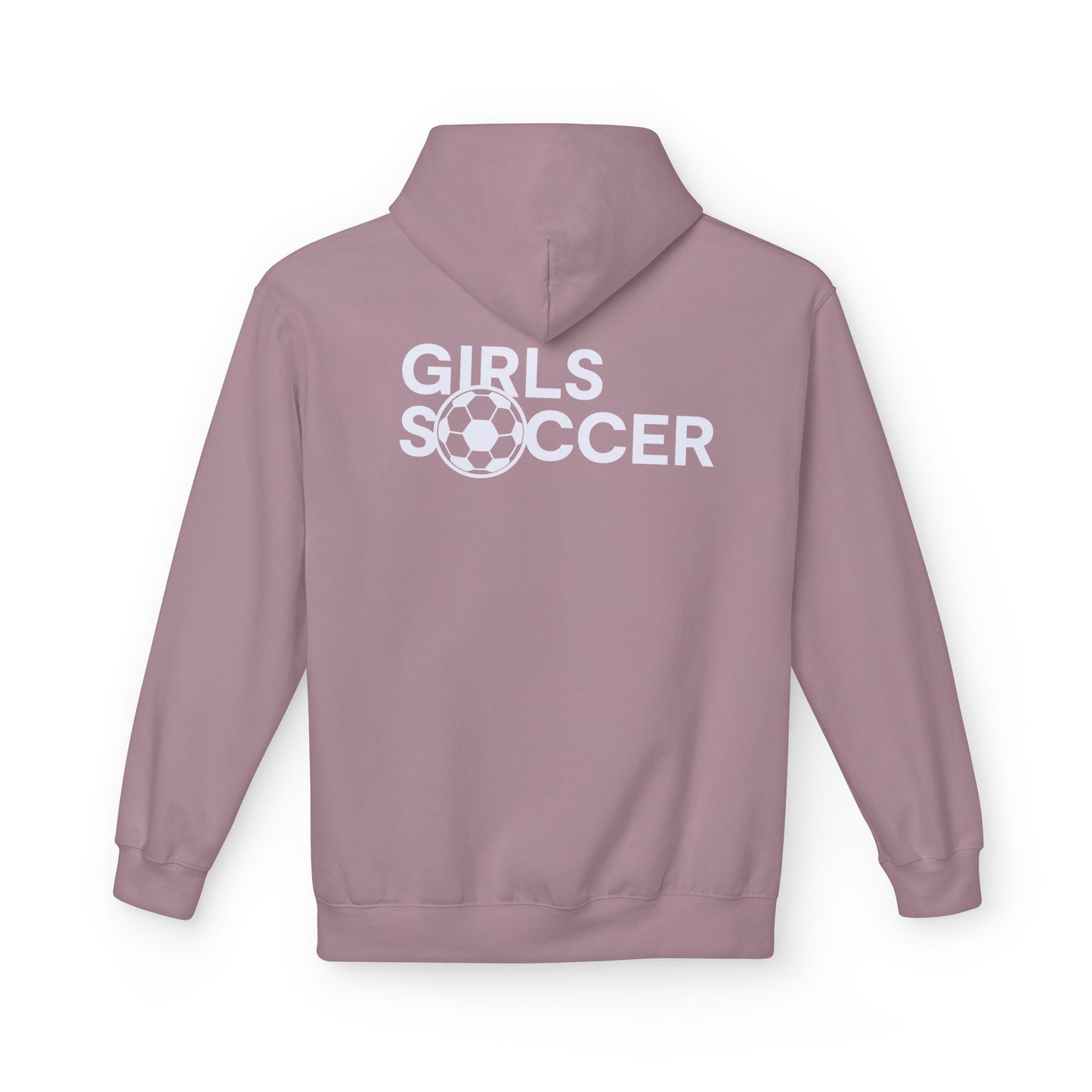 GirlsSoccer Midweight Hoodie (White Text)