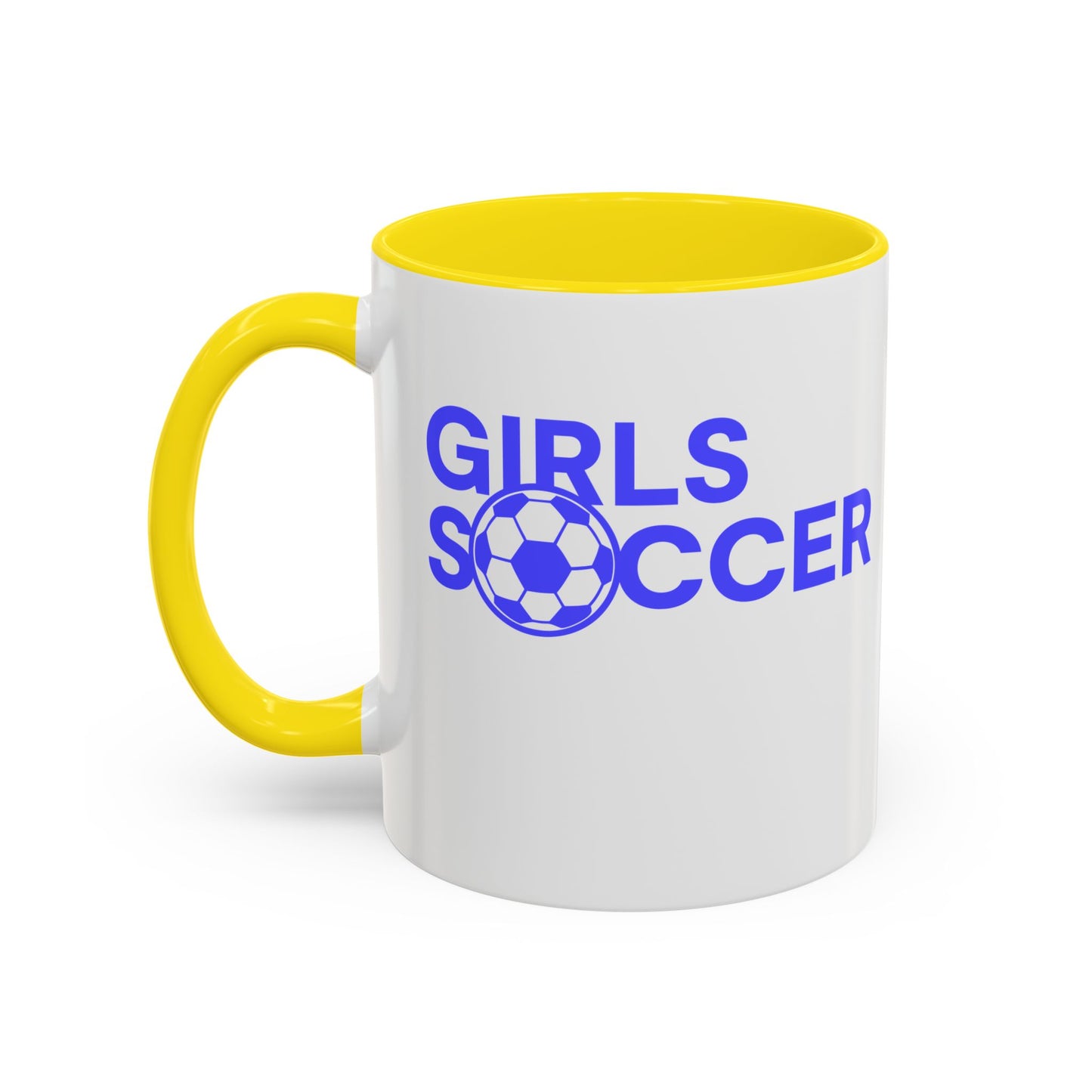 GirlsSoccer Coffee Mug (Blue Text)