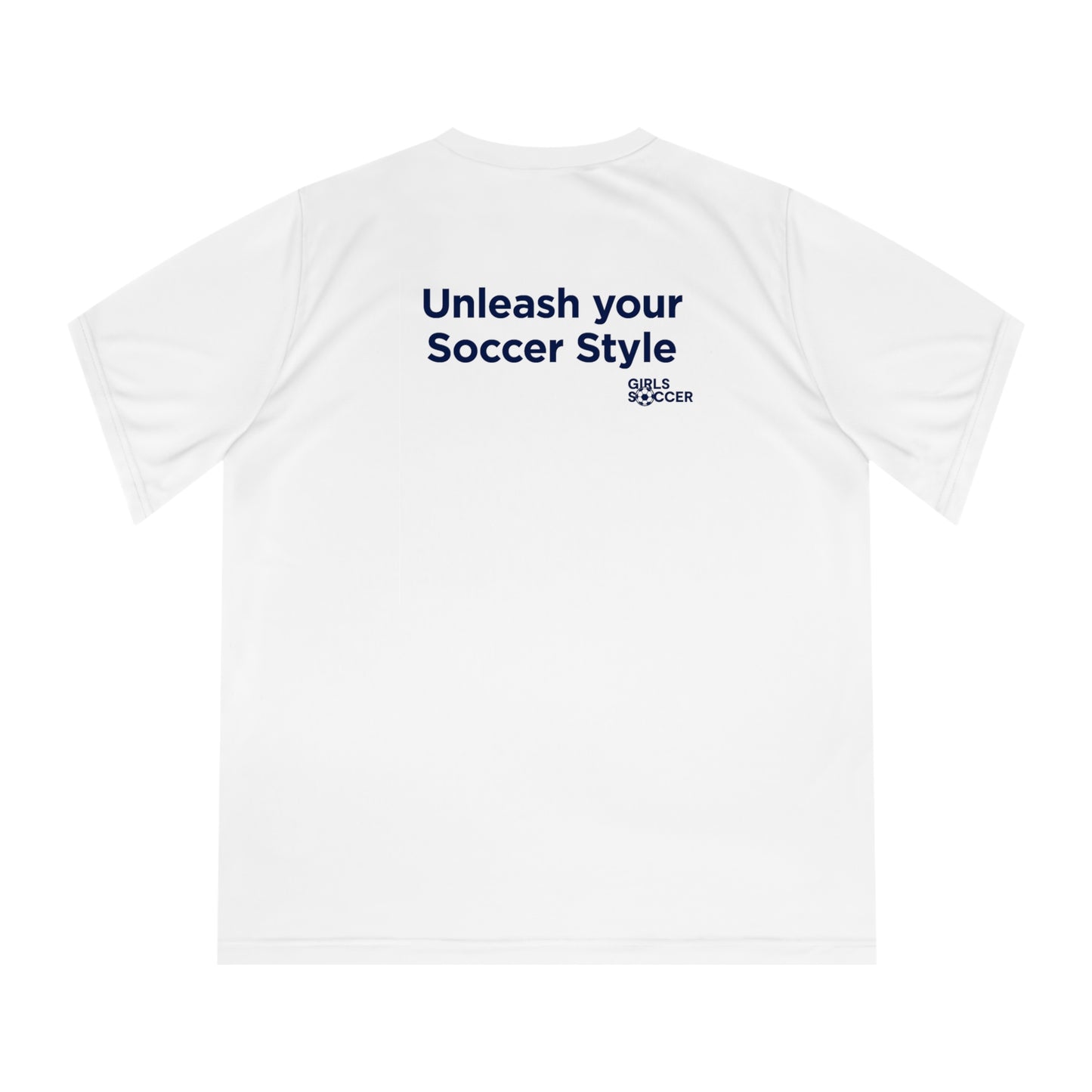 Backtalk Tee - Unleash your Soccer style (White/Black Text)