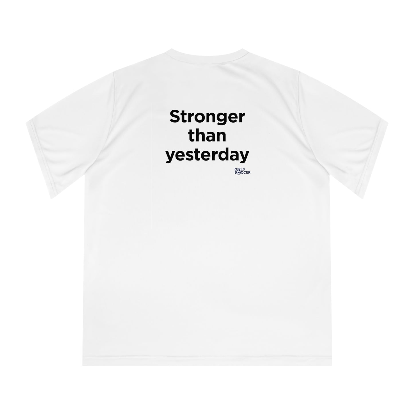 Backtalk Tee - Stronger than yesterday (White/Black Text)