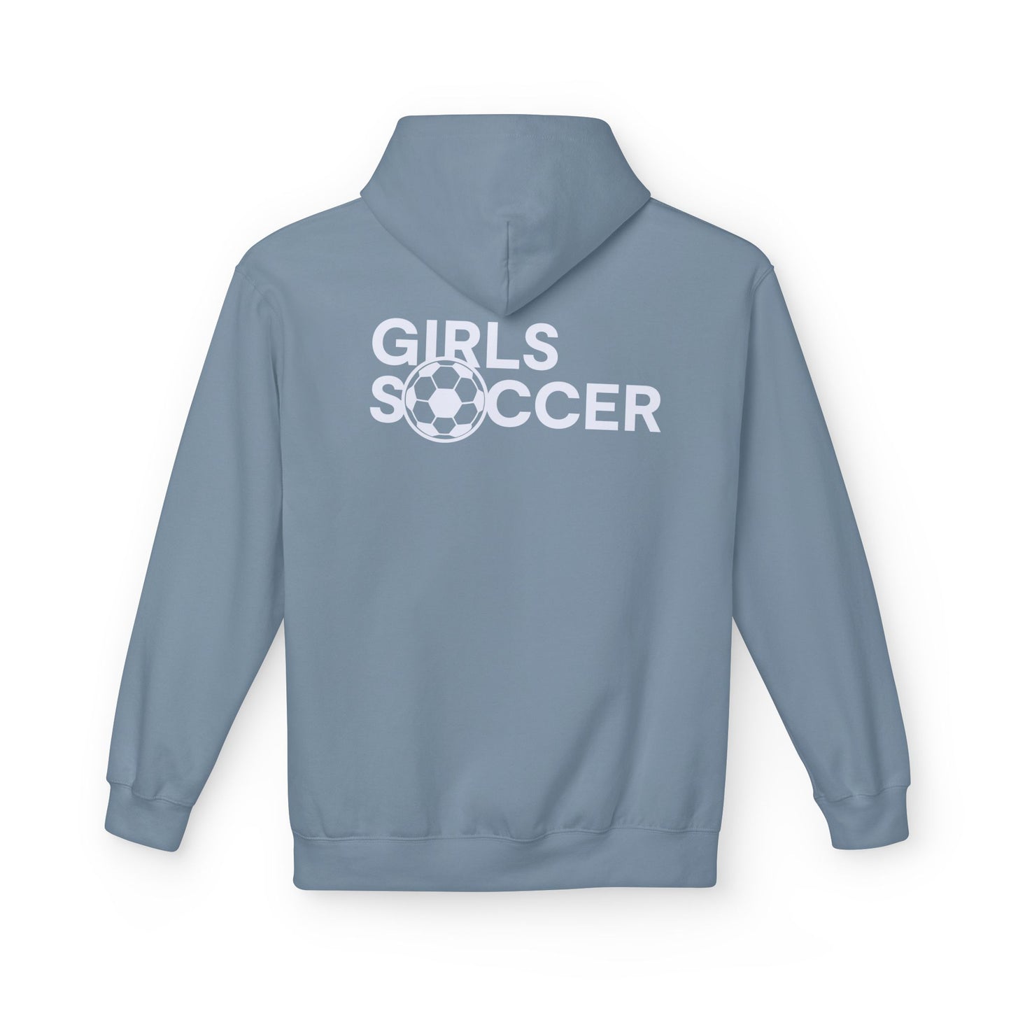 GirlsSoccer Midweight Hoodie (White Text)