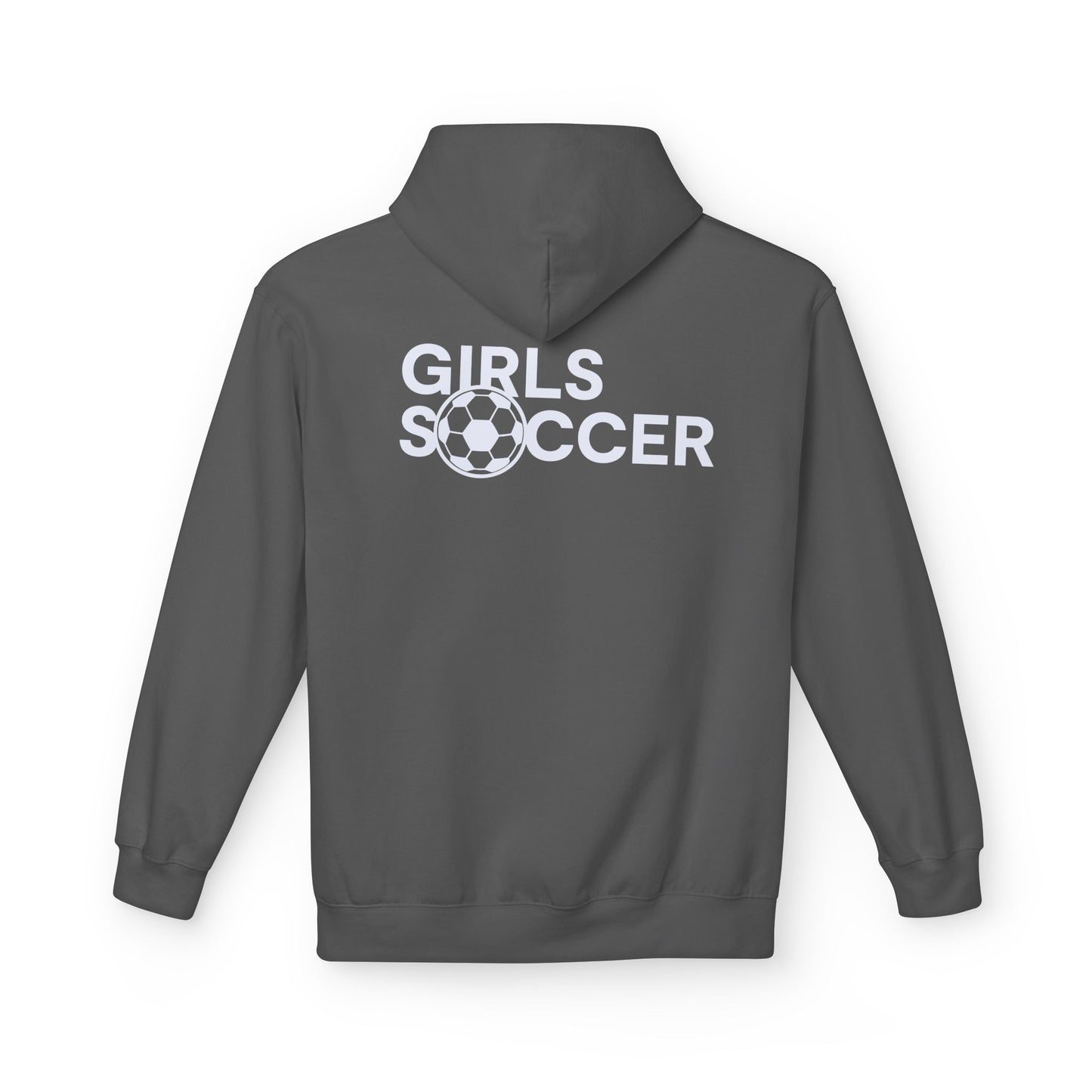 GirlsSoccer Midweight Hoodie (White Text)
