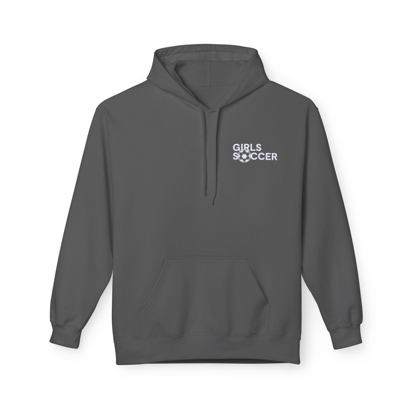 GirlsSoccer Midweight Hoodie (White Text)