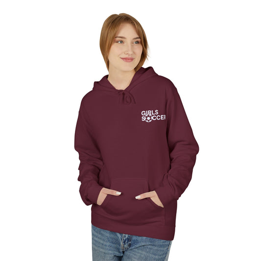 GirlsSoccer Midweight Hoodie (White Text)
