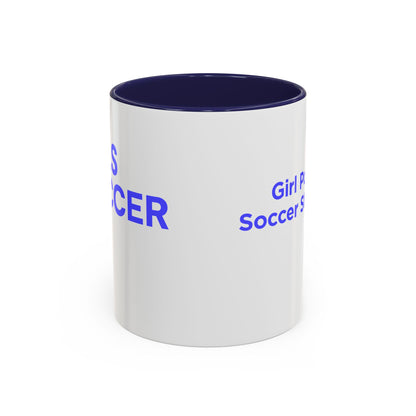 GirlsSoccer Coffee Mug (Blue Text)