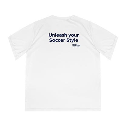 Backtalk Tee - Unleash your Soccer style (White/Black Text)