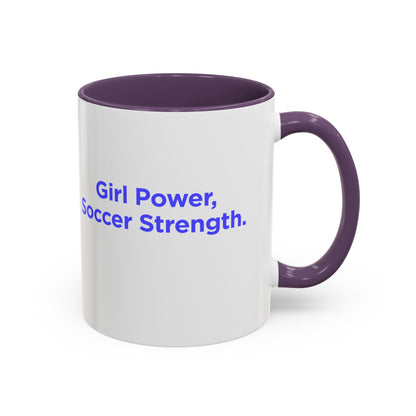 GirlsSoccer Coffee Mug (Blue Text)