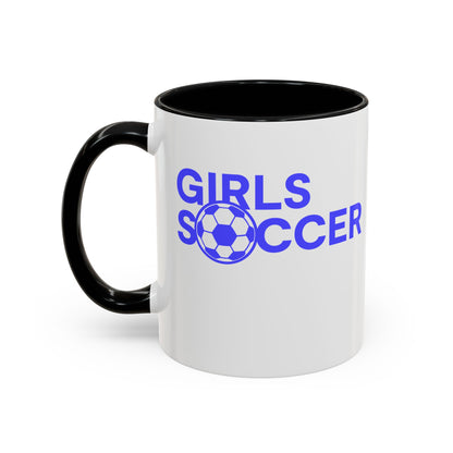 GirlsSoccer Coffee Mug (Blue Text)