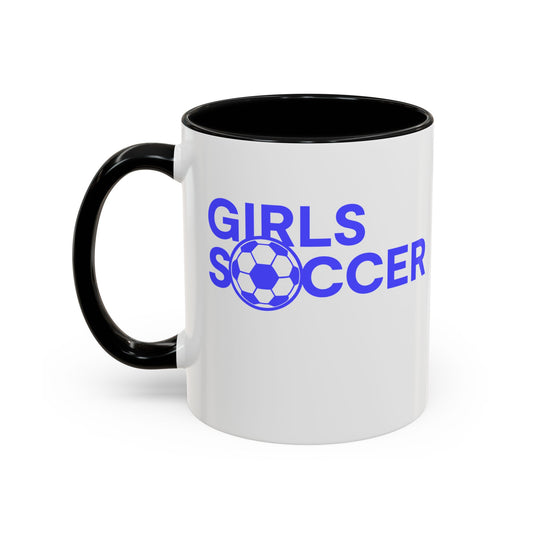 GirlsSoccer Coffee Mug (Blue Text)