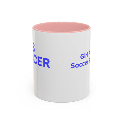 GirlsSoccer Coffee Mug (Blue Text)