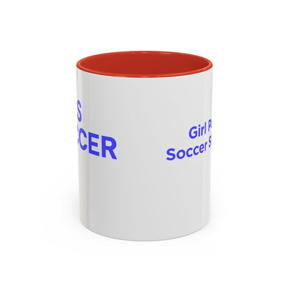 GirlsSoccer Coffee Mug (Blue Text)