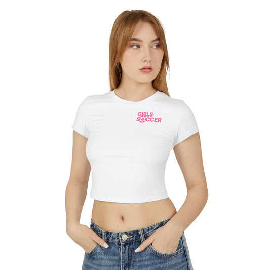 Backtalk Crop - Stronger than yesterday (White/Pink Text)