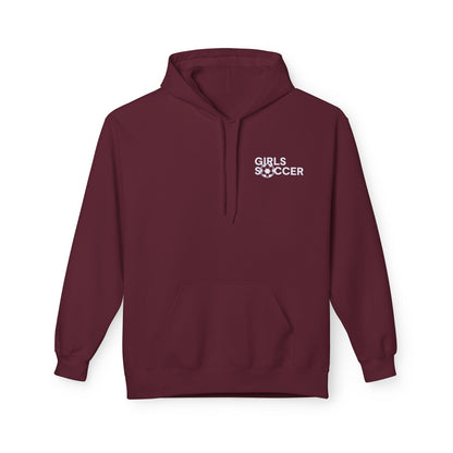 GirlsSoccer Midweight Hoodie (White Text)