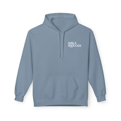 GirlsSoccer Midweight Hoodie (White Text)